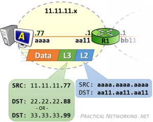 Router Operation - Host to First Hop