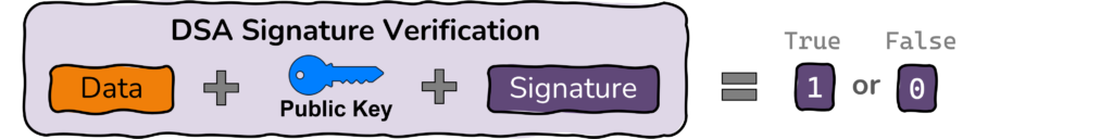DSA Signature Verification using Public Key